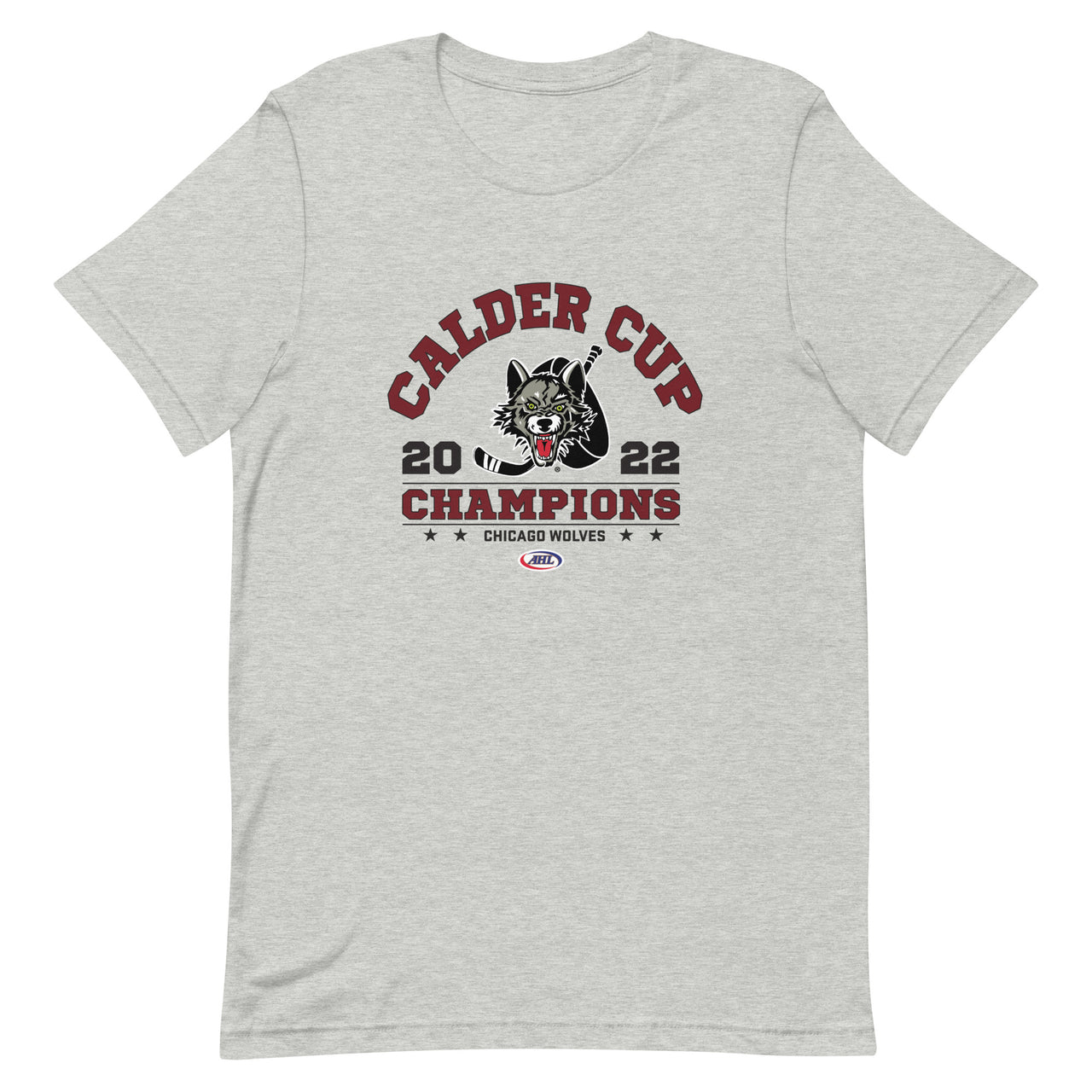 Chicago Wolves 2022 Calder Cup Champions Arch Adult Short Sleeve T-Shirt