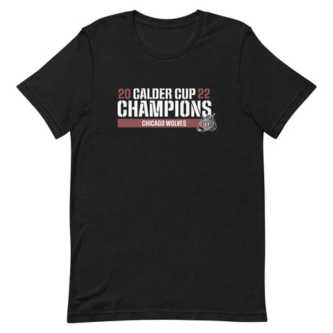 Chicago Wolves 2022 Calder Cup Champions Adult Raise the Bar T-Shirt