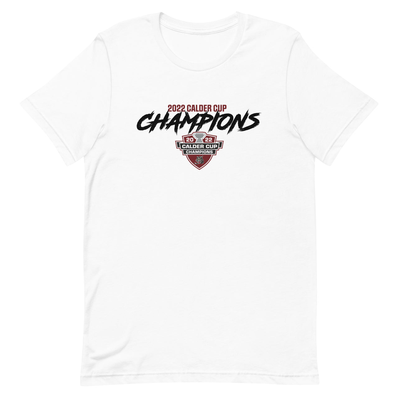 Chicago Wolves 2022 Calder Cup Champions Adult Script Short Sleeve T-Shirt