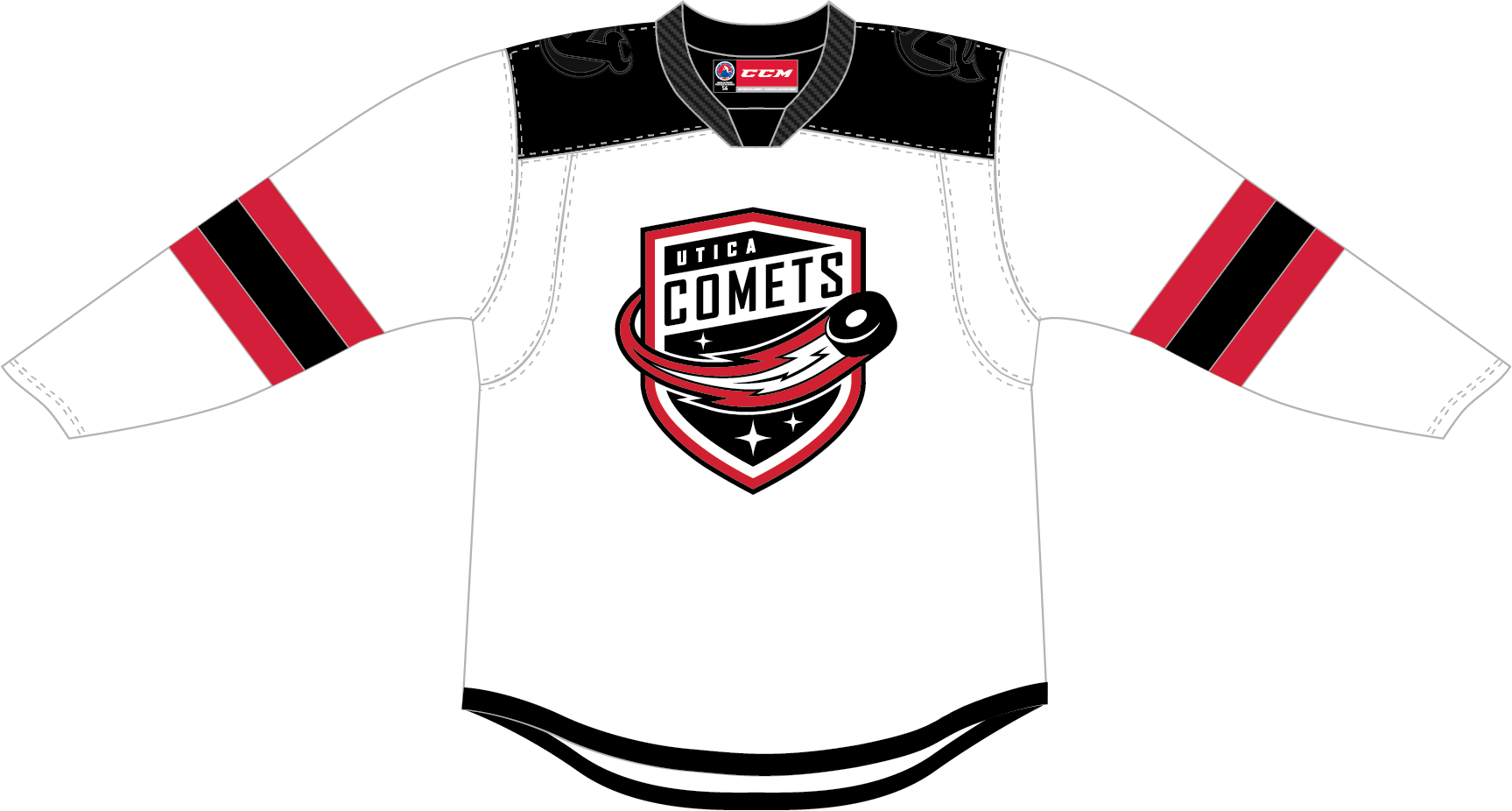 Custom Hockey Jerseys with an Ice-O-Topes Embroidered Twill Logo 
