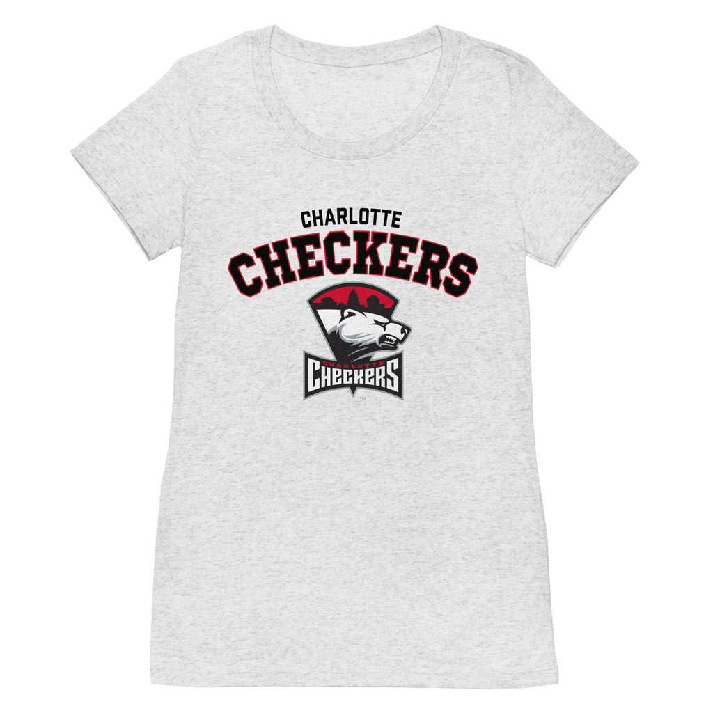 Charlotte Checkers Arch Ladies' Short Sleeve T-Shirt