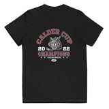 Chicago Wolves 2022 Calder Cup Champions Youth Arch Short Sleeve T-Shirt
