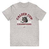 Chicago Wolves 2022 Calder Cup Champions Youth Arch Short Sleeve T-Shirt