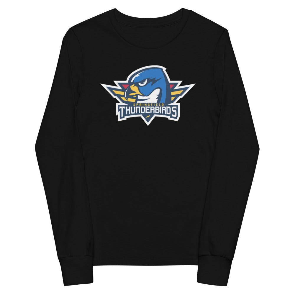 Springfield Thunderbirds Primary Logo Youth Long Sleeve T-Shirt