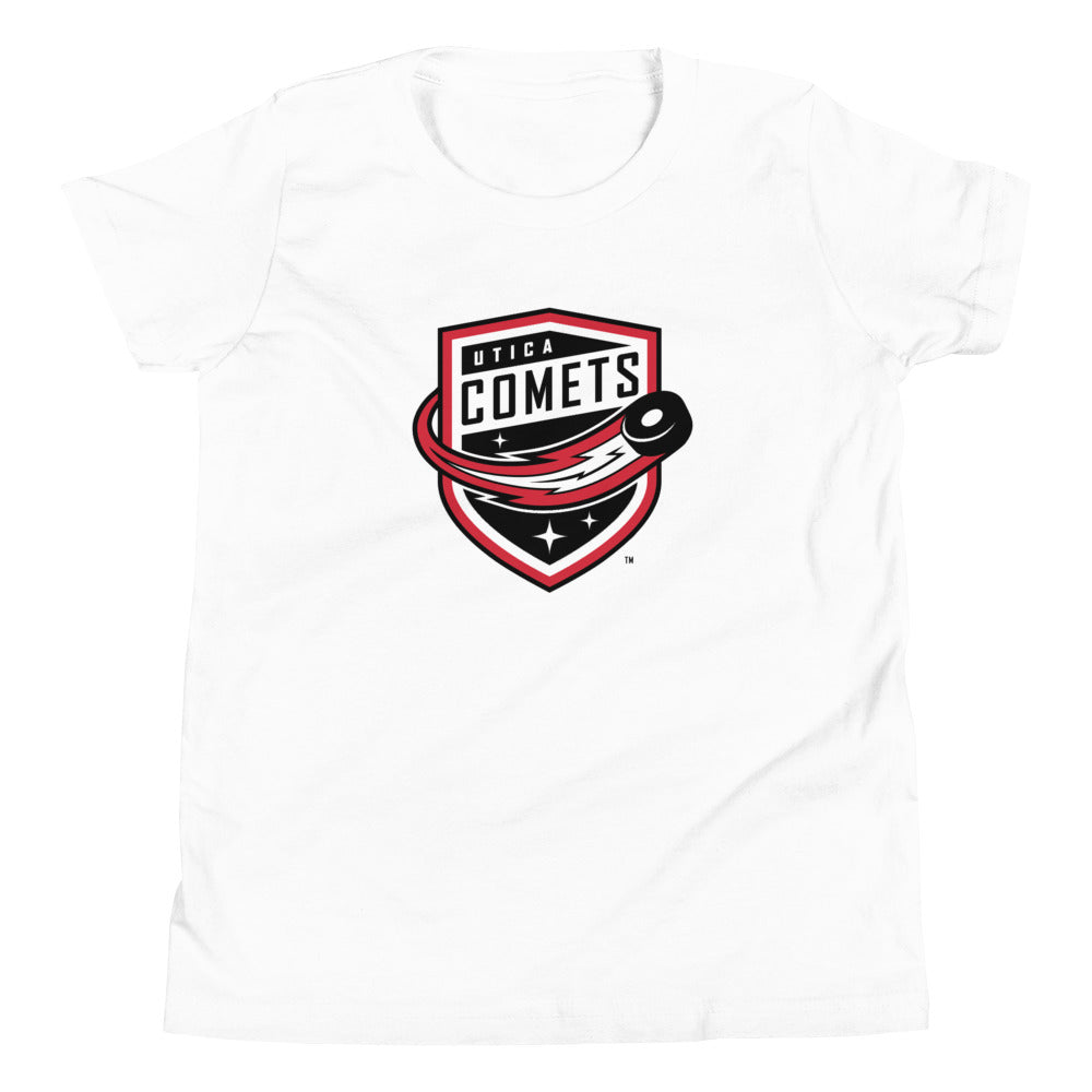 Utica Comets Youth Primary Logo Short Sleeve T-Shirt