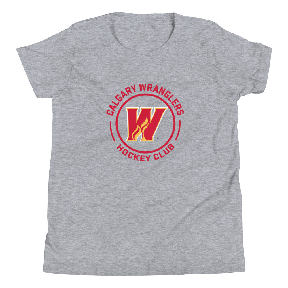 Calgary Wranglers Youth Faceoff Short Sleeve T-Shirt