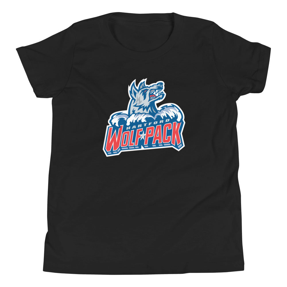 Hartford Wolf Pack Primary Logo Youth Short Sleeve T-Shirt