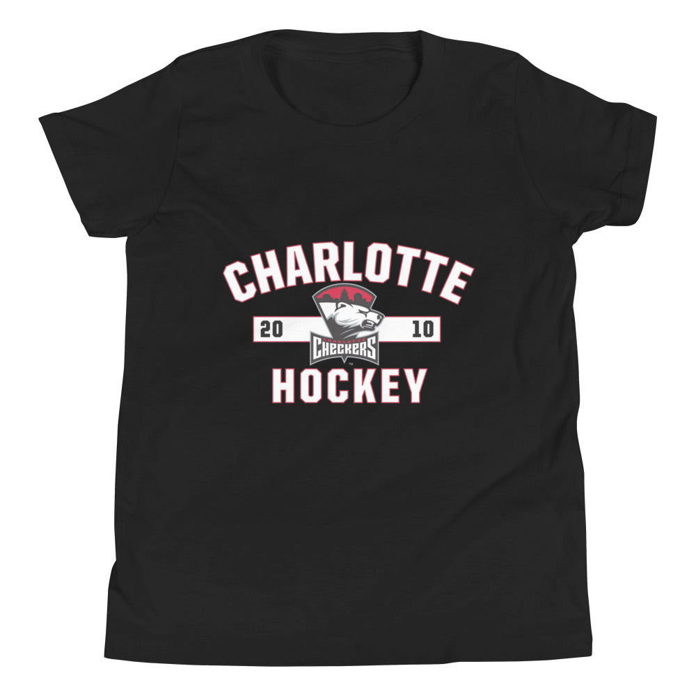 Charlotte Checkers Established Logo Youth Short Sleeve T-Shirt