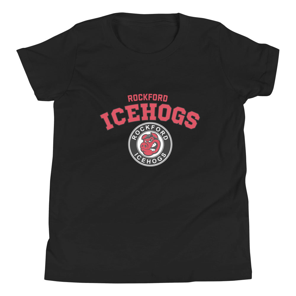 Rockford IceHogs Arch Youth Short Sleeve T-Shirt