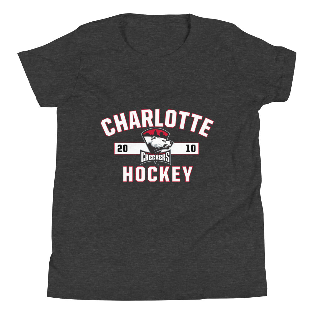 Charlotte Checkers Established Logo Youth Short Sleeve T-Shirt