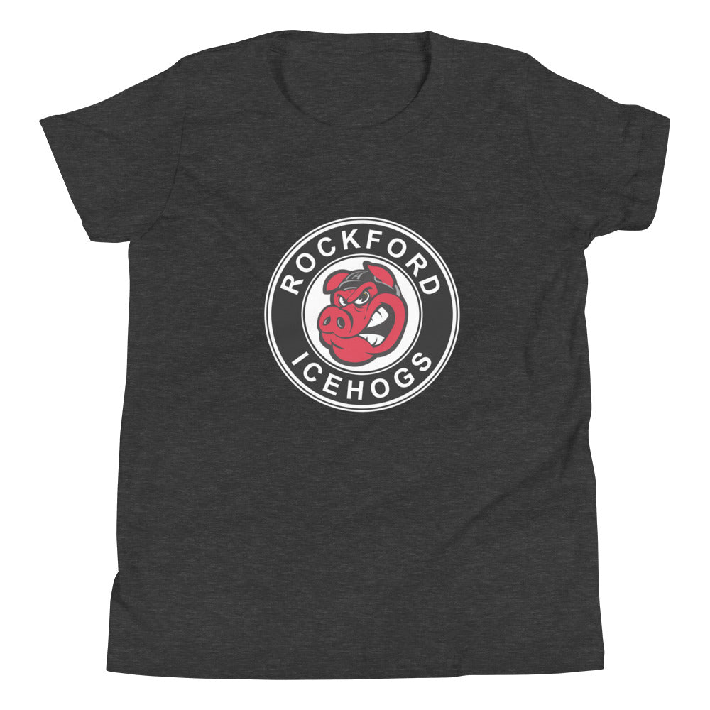 Rockford IceHogs Primary Logo Youth Short Sleeve T-Shirt