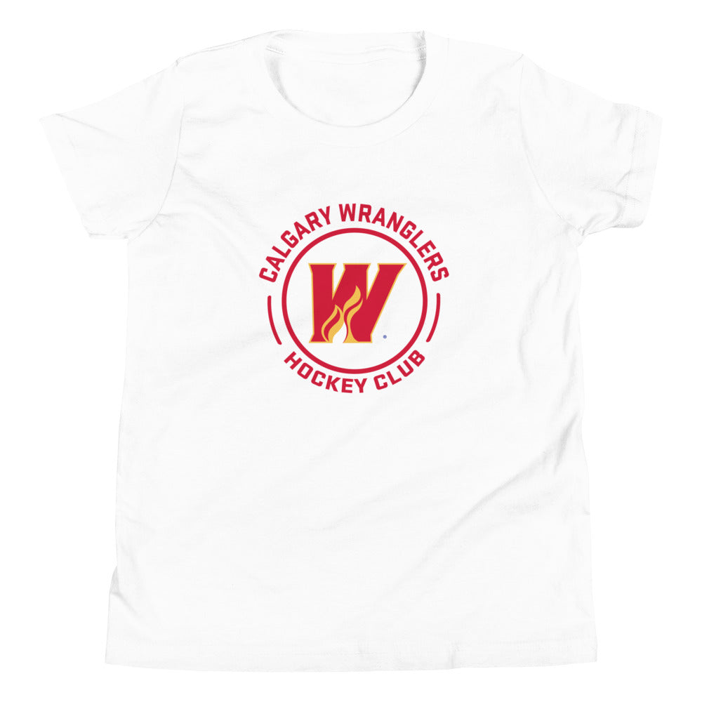 Calgary Wranglers Youth Faceoff Short Sleeve T-Shirt